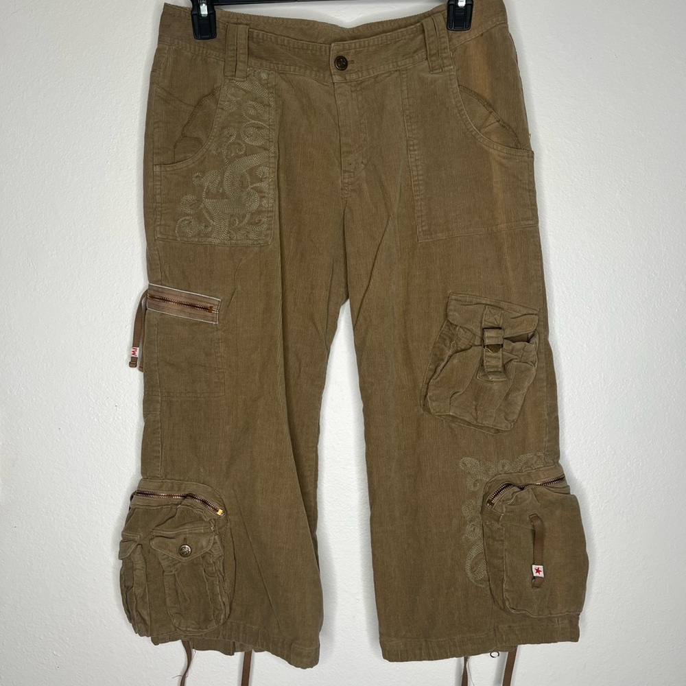 Vintage LA wide leg corduroy capris - Picture 2 of 9
